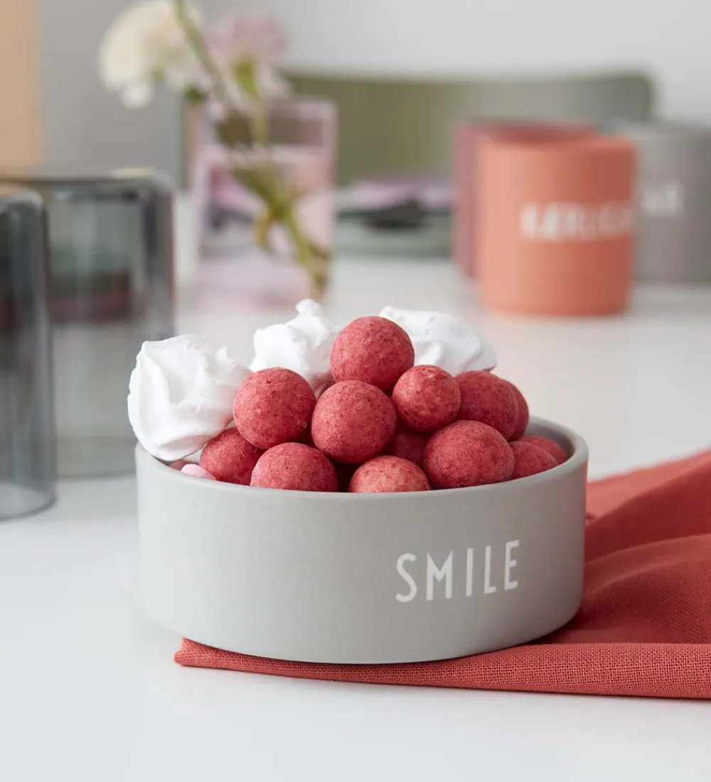 Skåle-Design Letters Skål - Smile - Grå
