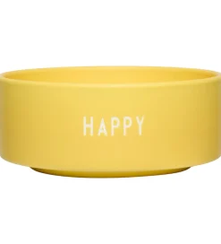 Skåle-Design Letters Skål - Snack - Happy - Gul