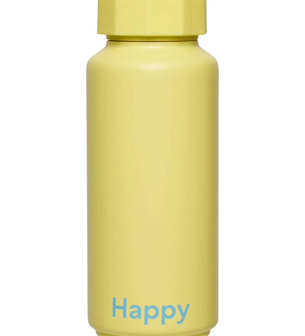 Design Letters Termoflasker*Termoflaske - 500 ml - Happy - Gul