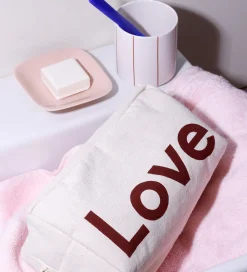Design Letters Toilettasker|Pleje- Og Toiletartikler*Toilettaske - Love - Natur/Syrrah Burgundy