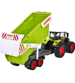 Traktorer-Dickie Toys Traktor - CLAAS Traktor m. Trailer - Lys/Lyd