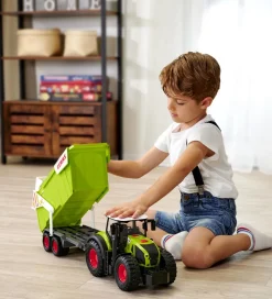 Traktorer-Dickie Toys Traktor - CLAAS Traktor m. Trailer - Lys/Lyd