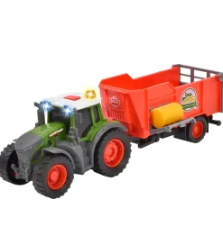 Dickie Toys Traktorer*Traktor m. Trailer - Fendt Farm Trailer - Lys/Lyd