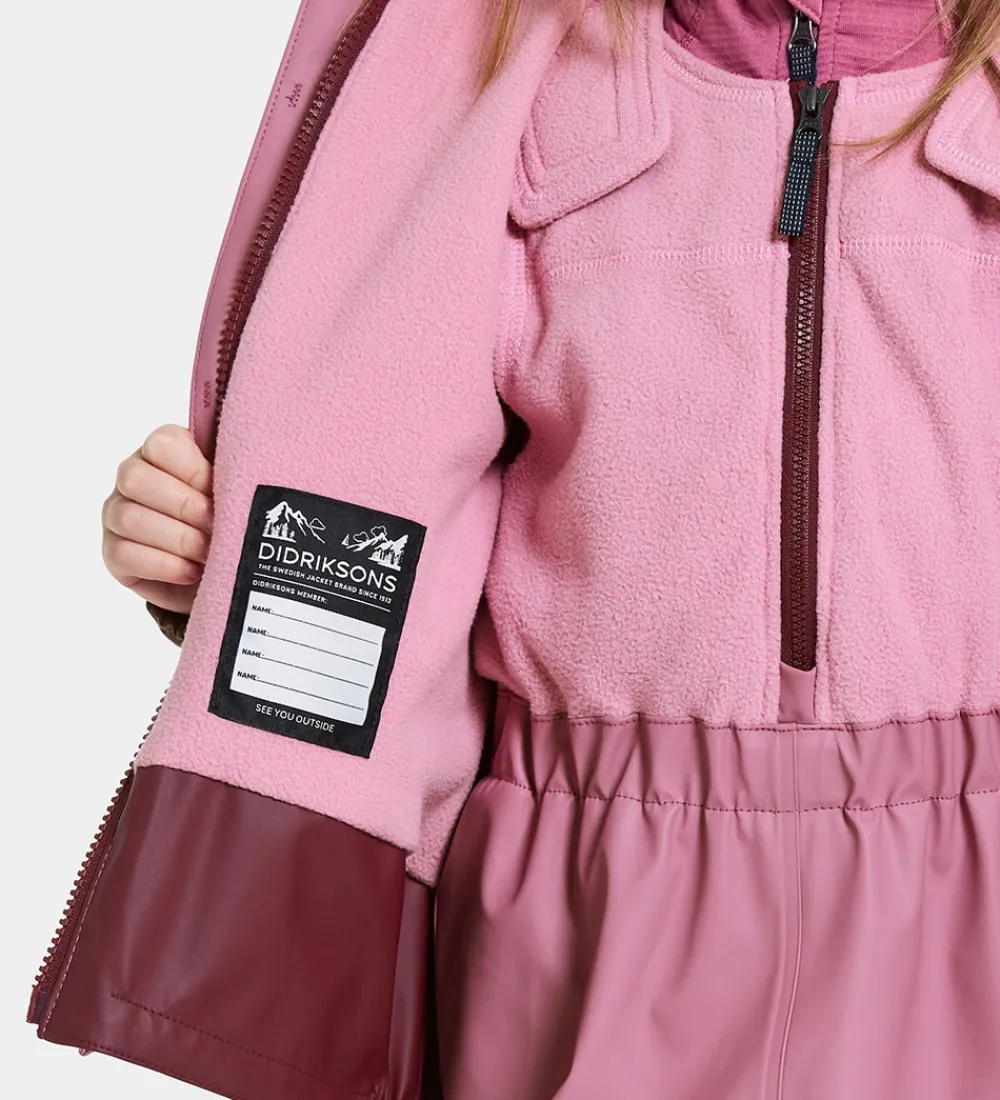Regntøj-Didriksons Didrikson Regntøj m. Fleece - Boardman - PU - Heather Pink