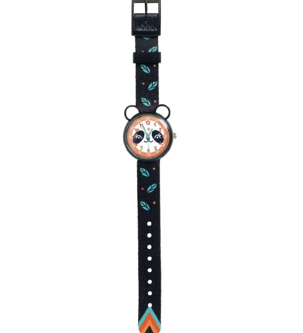 Ure-Djeco Armbåndsur - Sort m. Panda