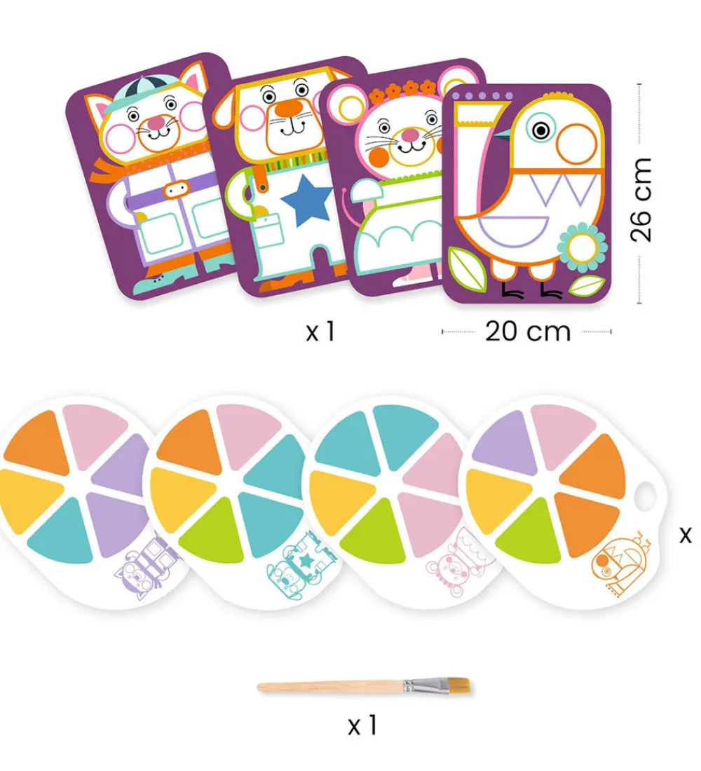 Skriveredskaber-Djeco Farvesæt - Palette Painting - Chubby Cheeks