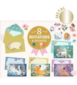 Festartikler-Djeco Invitationer - 8 Stk. - Eventyr