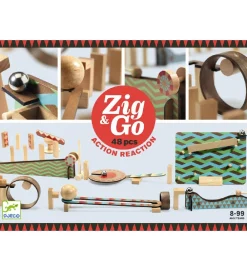 Kuglebaner-Djeco Kuglebane - 48 dele - Zig & Go - Træ