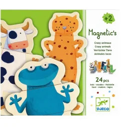 Djeco Magnet*Magneter - 24 stk. - Træ - Crazy