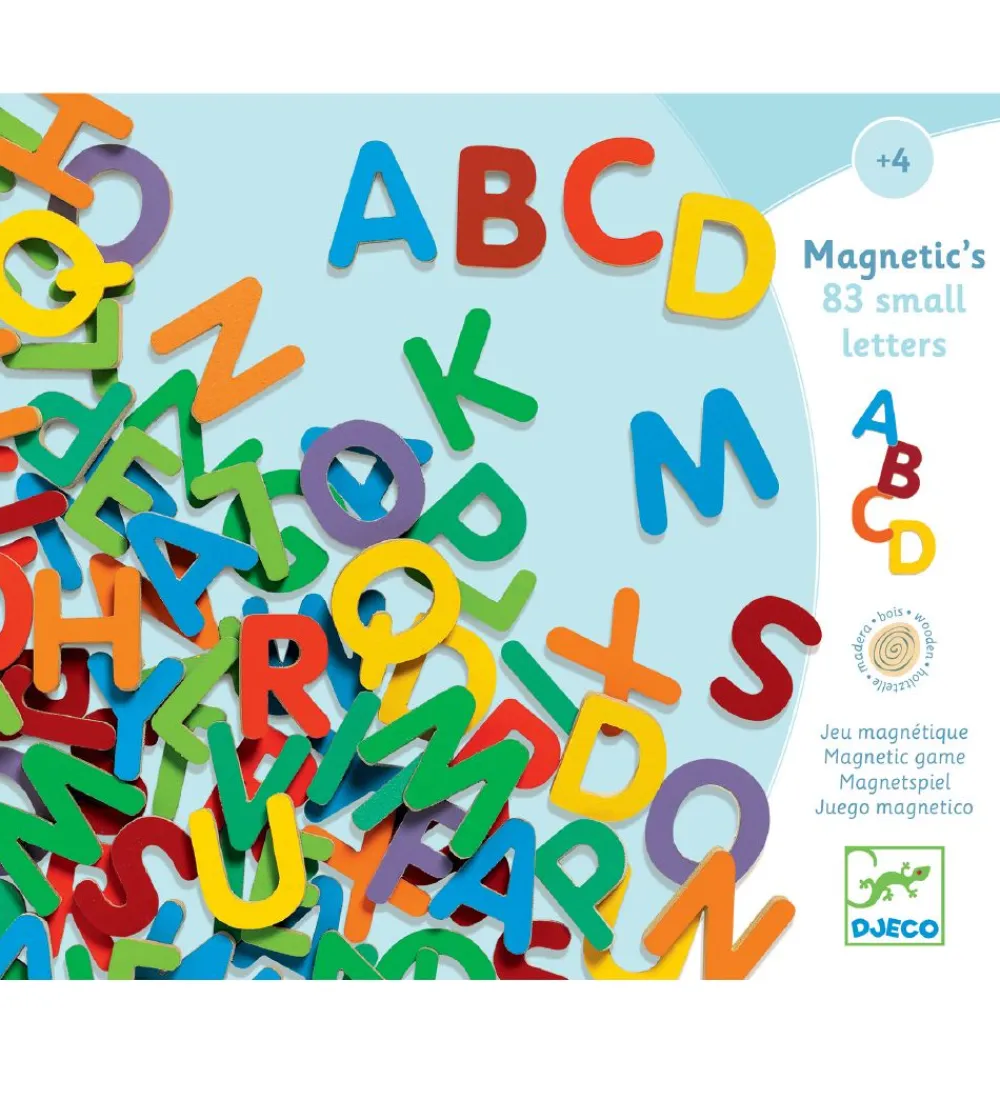 Djeco Bogstaver*Magneter - 83 stk. - Træ - Bogstaver