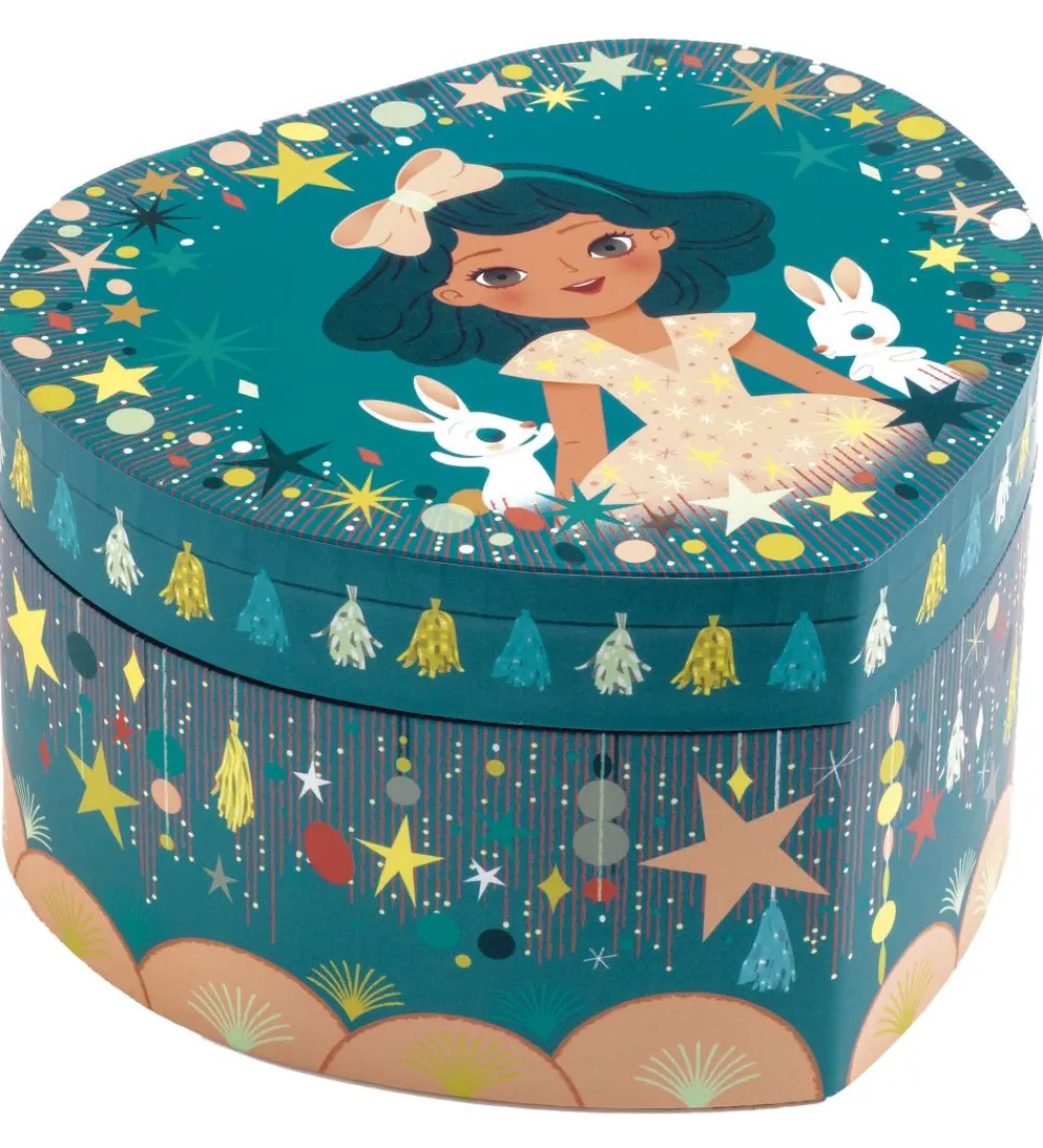 Smykkeskrin-Djeco Smykkeskrin m. Musik - 14,5x8,5x13,5 cm - Happy Party