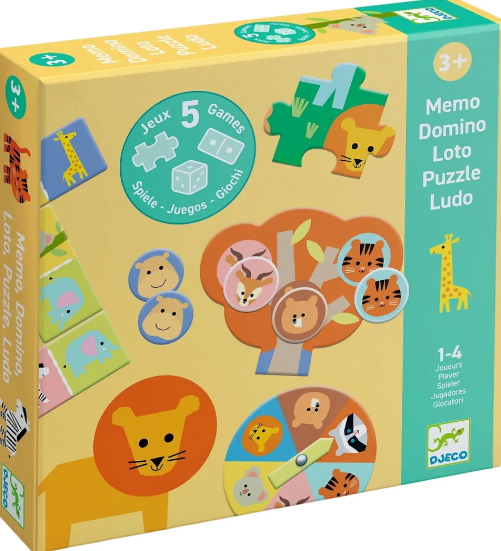 Djeco Spil*Spil - 5-i-1 - Wild Animals