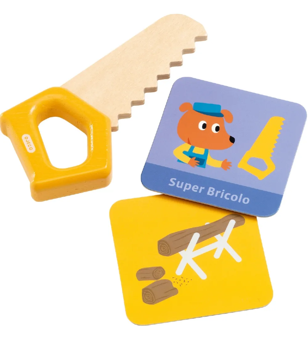 Djeco Legeværktøj*Værktøjskasse - Træ - Super Bricolo - Handyman