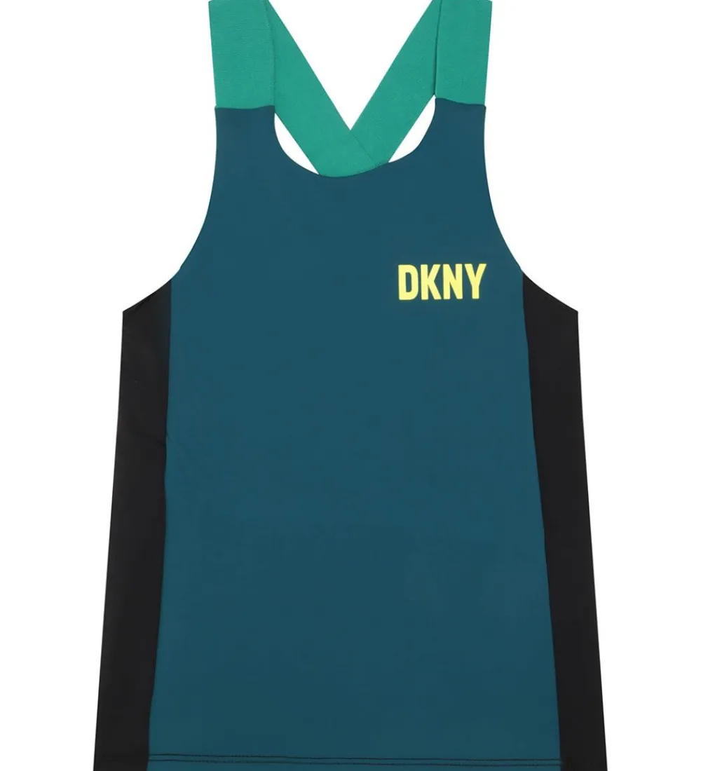 DKNY Gymnastiktøj*Træningstop - Petroleumsblå/Sort