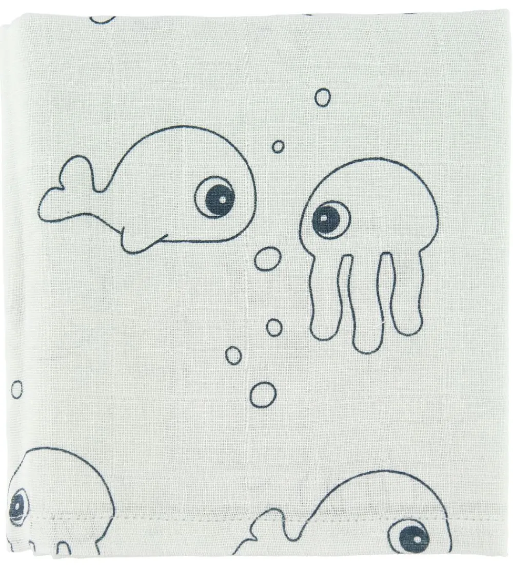 Babysvøb-Done by Deer Babysvøb - 120x120 - 2 stk - Sea Friends - Blå