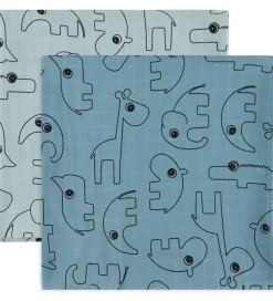 Done by Deer Sovetid|Babysvøb*Babysvøb - 120x120 cm - 2-pak - Contour Blue