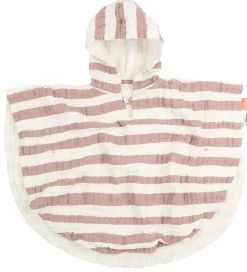 Babyhåndklæde- Og Poncho|Håndklæder-Done by Deer Badeponcho - 68x50 cm - Stripes Powder