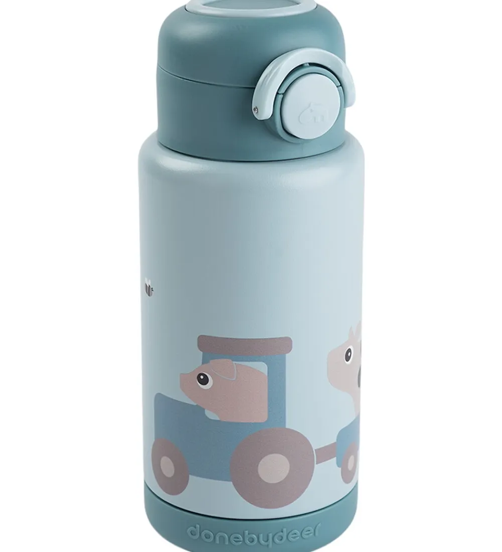 Termoflasker|Drikkedunke-Done by Deer Termoflaske - 340 ml - Tiny Farm - Blå