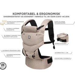 Bæreseler &Amp; Vikler-Dooky Bæresele - Urban Comfort - Beige Dessert