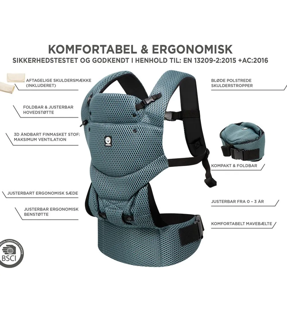 Bæreseler &Amp; Vikler-Dooky Bæresele - Urban Comfort - Green Emerald