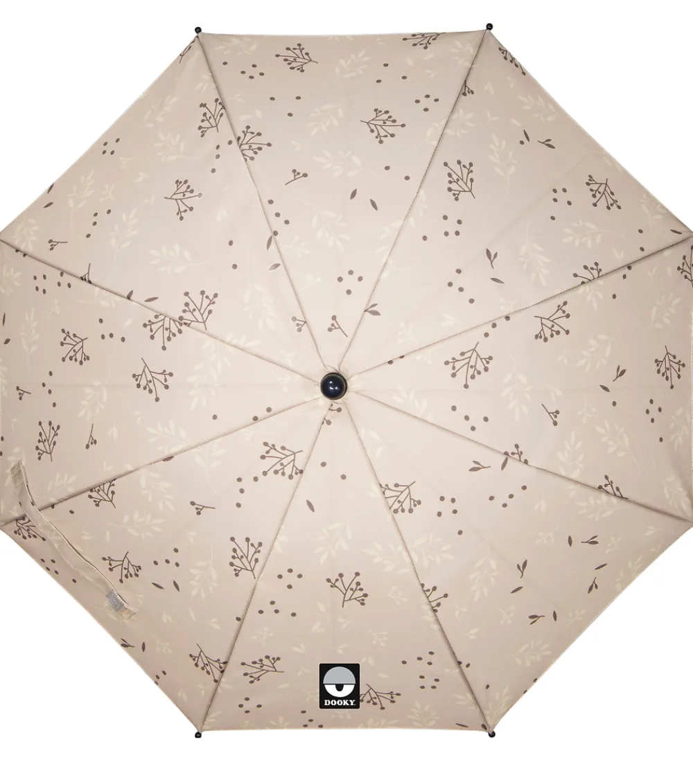 Barnevognsudstyr-Dooky Parasol/Paraply Til Klapvogn - UV50+ - Romantic Leaves Bei