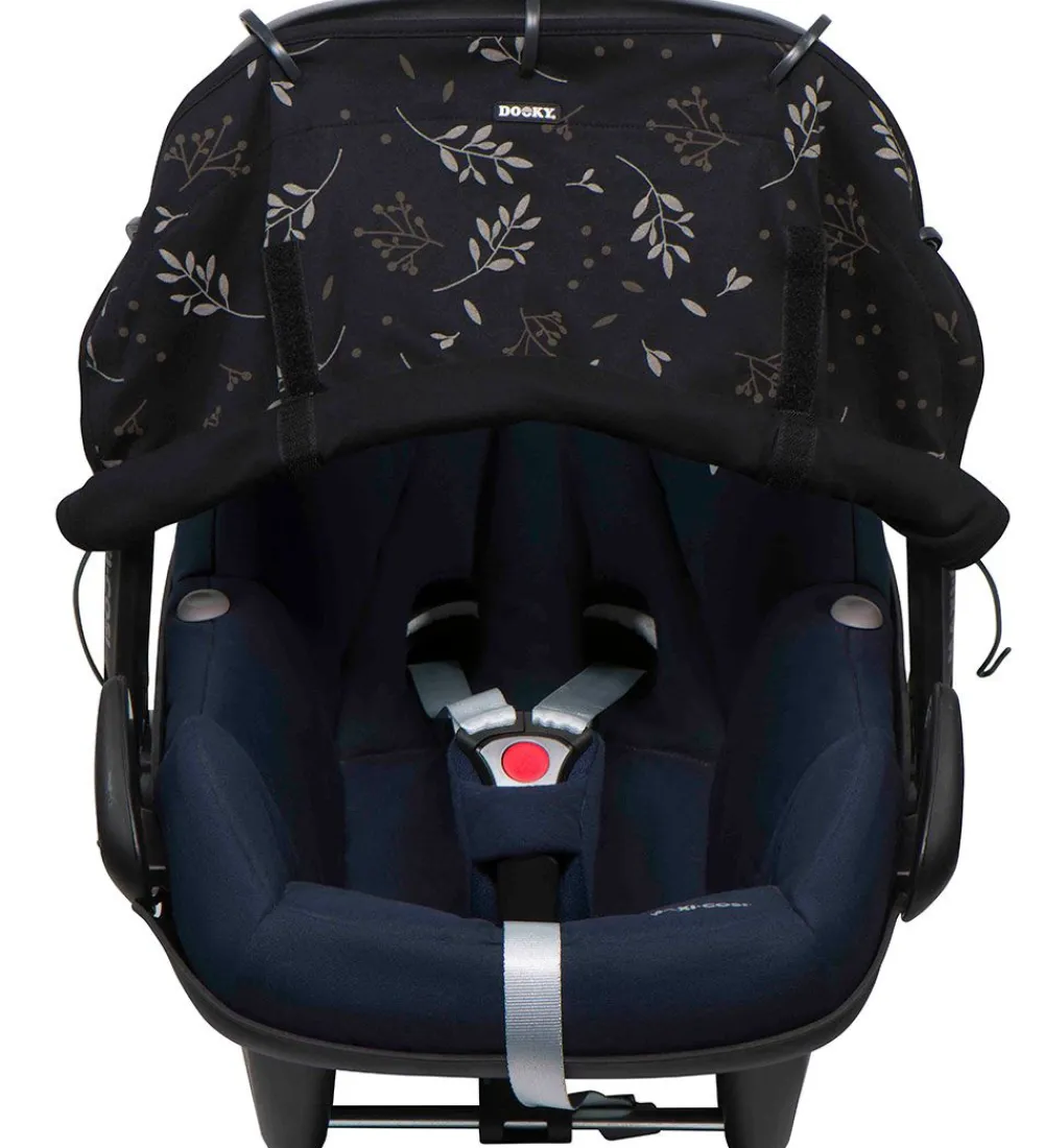 Solsejl|Klapvogne-Dooky Solsejl - Universal - UV50+ - Romantic Leaves Black