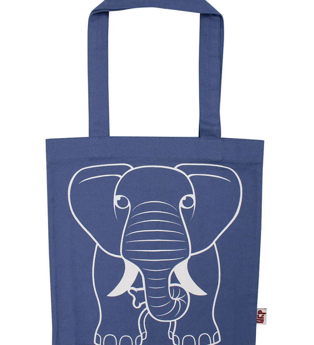DYR Shoppers*-Cph Shopper - shopper - Dusty Blue m. Elefant