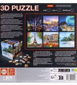 Educa Puslespil*3D Puslespil - 216 Brikker - Cube Travel