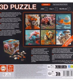 Puslespil-Educa 3D Puslespil - 216 Brikker - Cube Wonder