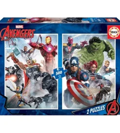 Educa Puslespil*Puslespil - 2x500 Brikker - Avengers