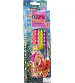 Eeboo Skriveredskaber*Farveblyanter - 6 Stk. - Jumbo - King Fox
