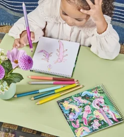 Eeboo Skriveredskaber*Farveblyanter - 6 Stk. - Jumbo - Axolotl