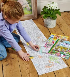 Eeboo Malebog*Fold Ud Malebog m. Klistermærker - Vilde Dyr