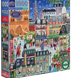 Puslespil-Eeboo Puslespil - 1000 Brikker - 58,4x58,4 cm - Paris Christmas