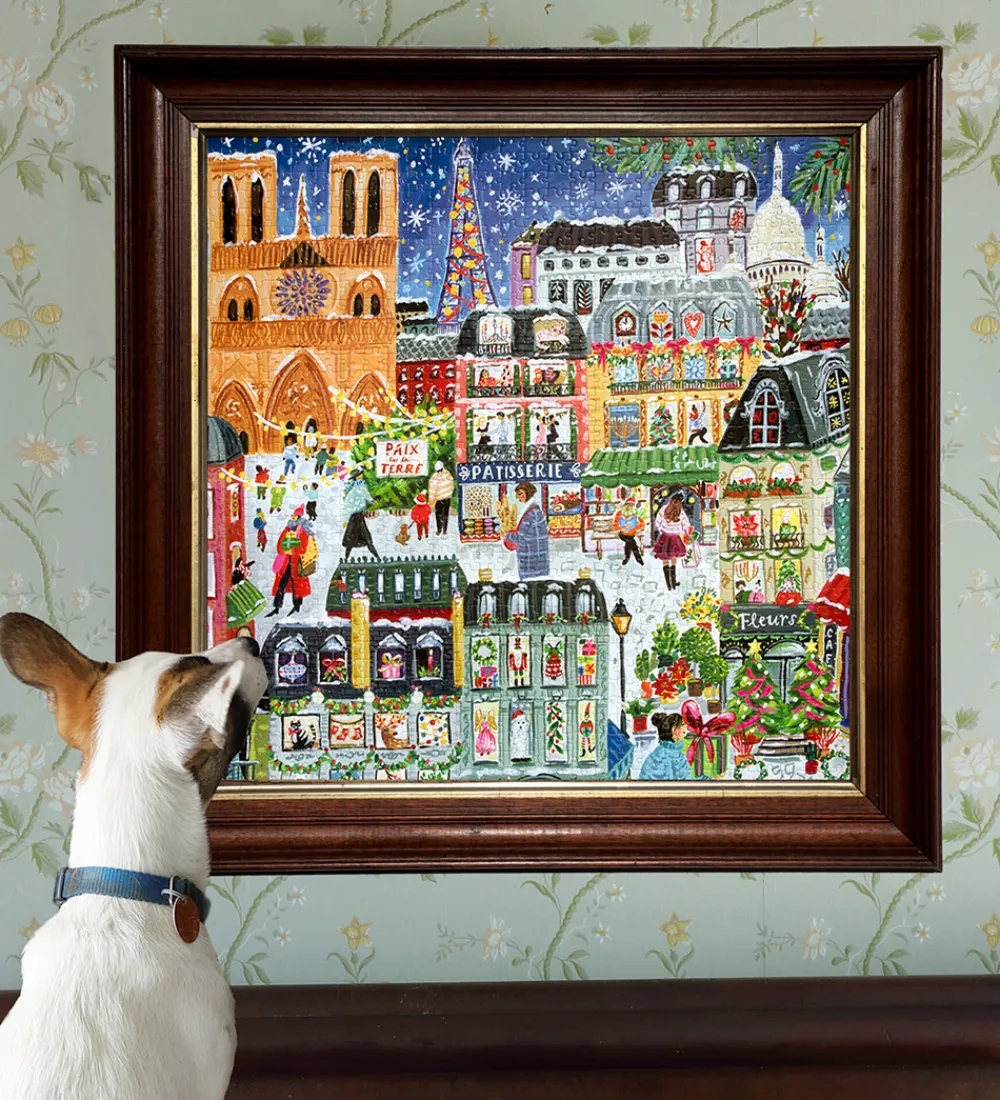 Puslespil-Eeboo Puslespil - 1000 Brikker - 58,4x58,4 cm - Paris Christmas