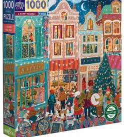 Puslespil-Eeboo Puslespil - 1000 Brikker - 58,4x58,4 cm - A Happy Holiday