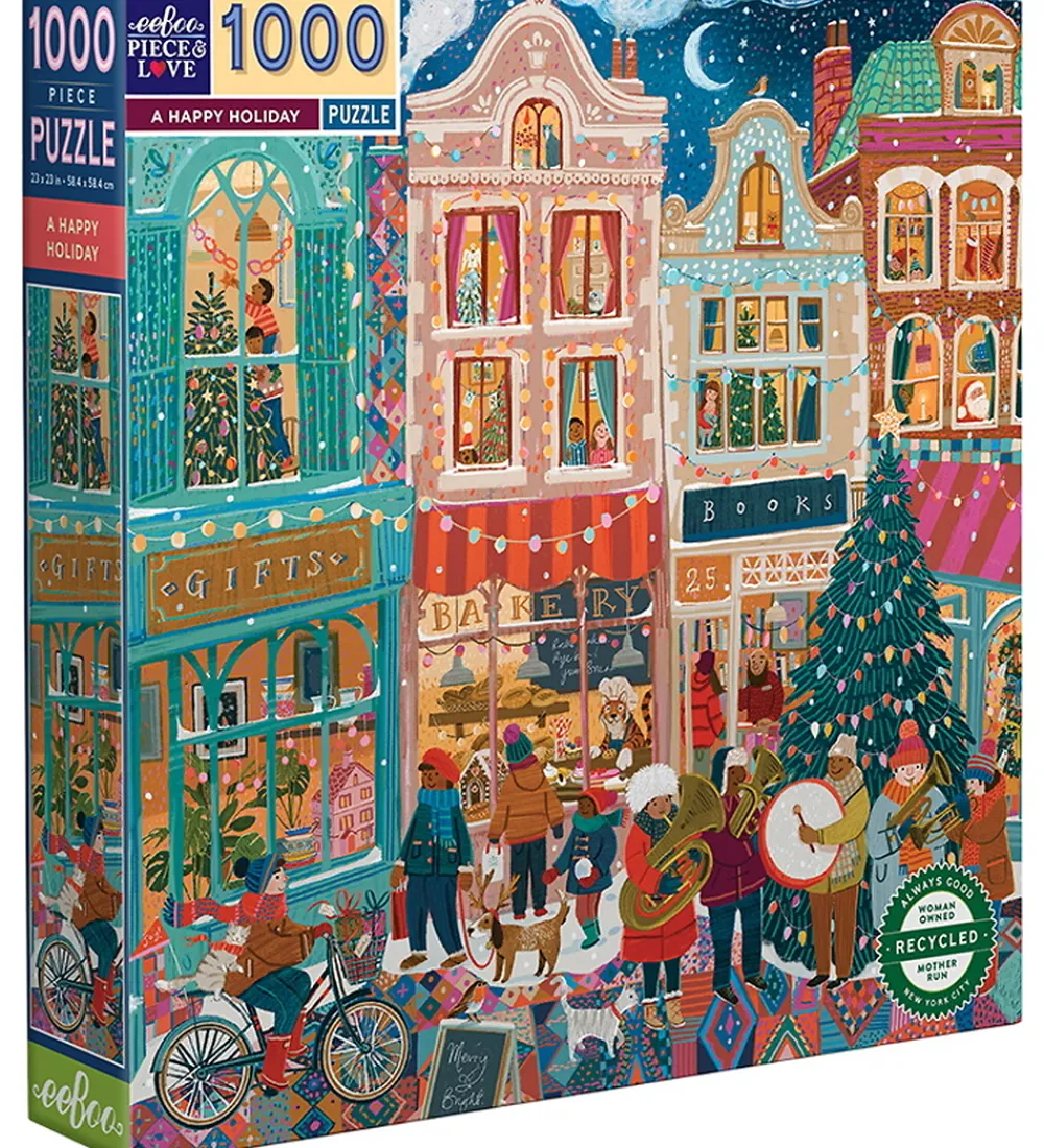 Puslespil-Eeboo Puslespil - 1000 Brikker - 58,4x58,4 cm - A Happy Holiday