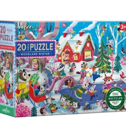 Eeboo Puslespil*Puslespil - 20 Brikker - 28x38 cm - Woodland Winter