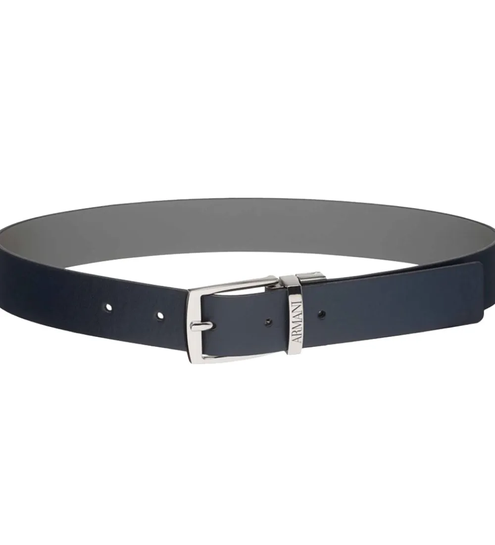 Emporio Armani Bælter*Bælte - Vendbar - Navy/Grå
