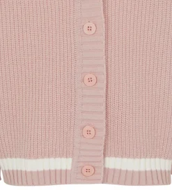 Striktrøjer-Emporio Armani Cardigan - Strik - Burnished Lilac m. Hvid