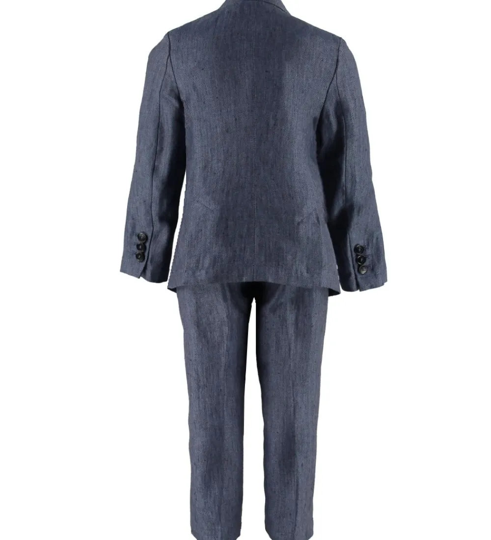 Emporio Armani Jakkesæt Og Blazers*Jakkesæt - Hør - Blåmeleret