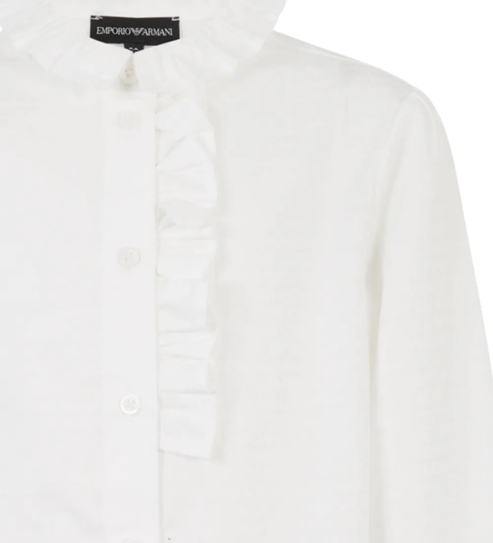 Konfirmationstøj-Emporio Armani Skjorte - Hvid m. Print