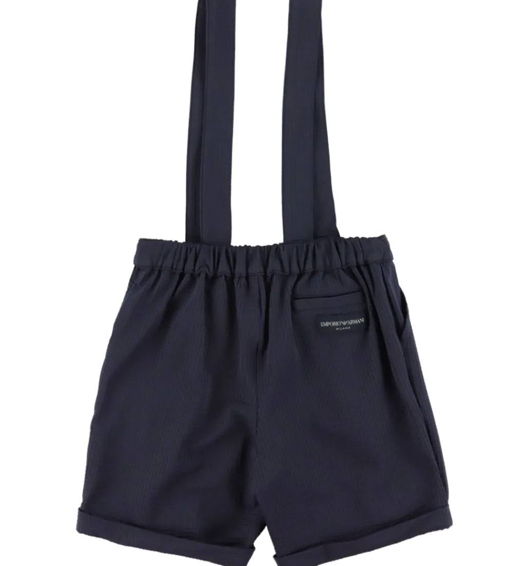 Emporio Armani Konfirmationstøj*Sæt - Skjorte/Shorts - Dark Navy/Hvid