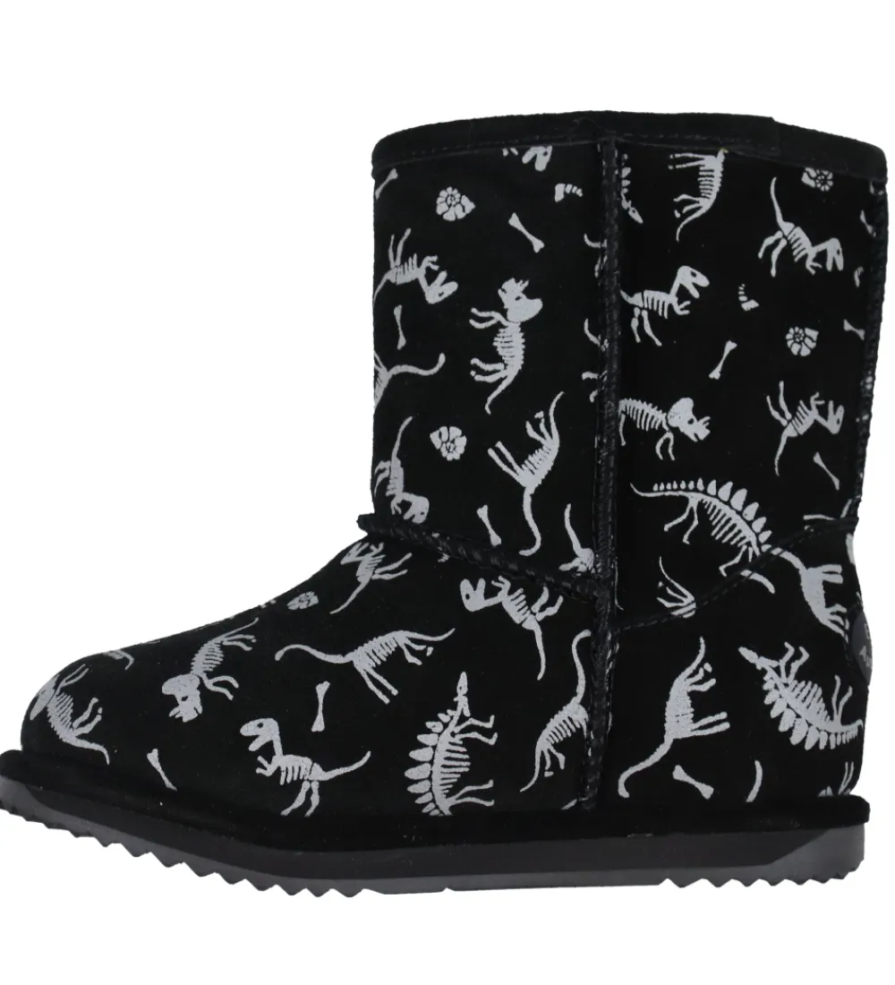 EMU Australia Bamsestøvler*Bamsestøvler - Tex - Reflective Dino Brumby - Sort