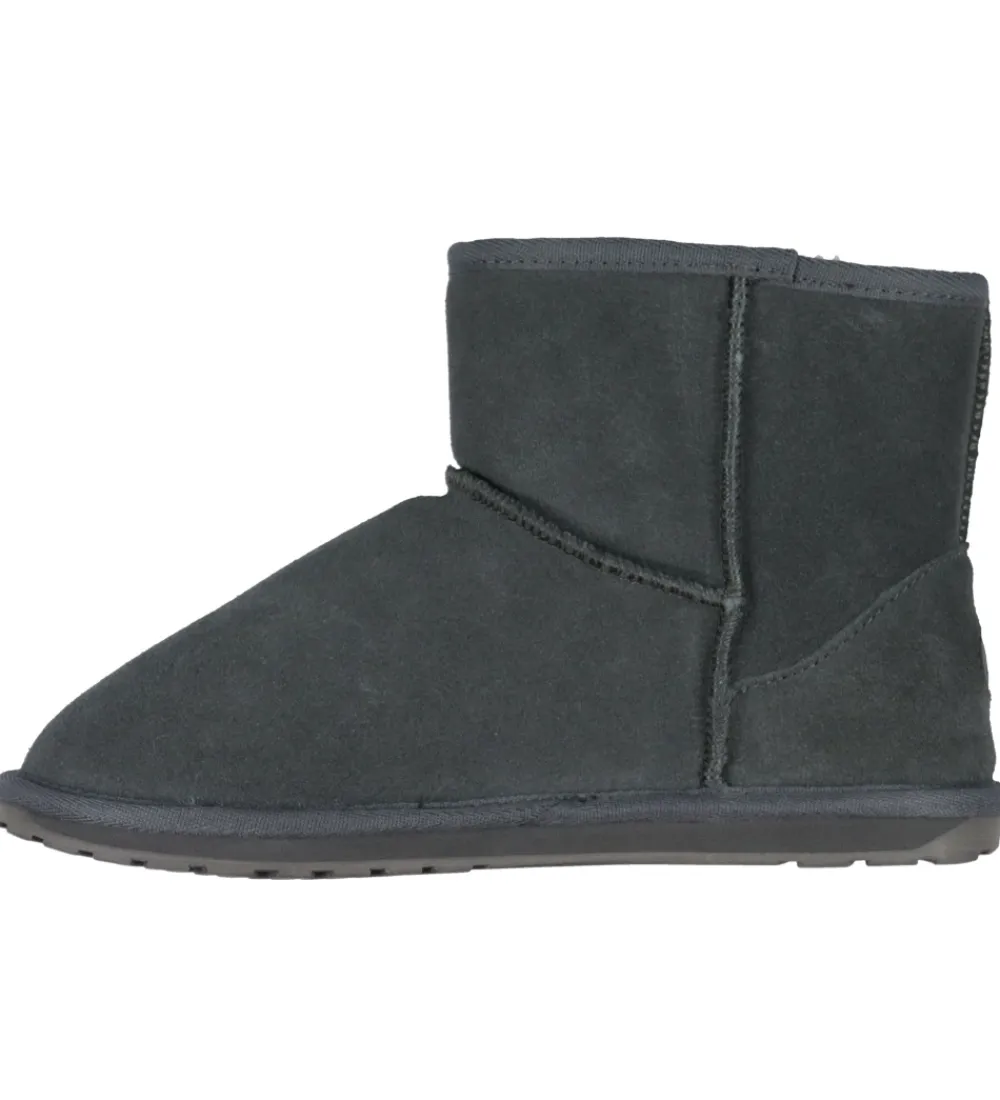 Bamsestøvler-EMU Australia Bamsestøvler - Wallaby Mini - Charcoal