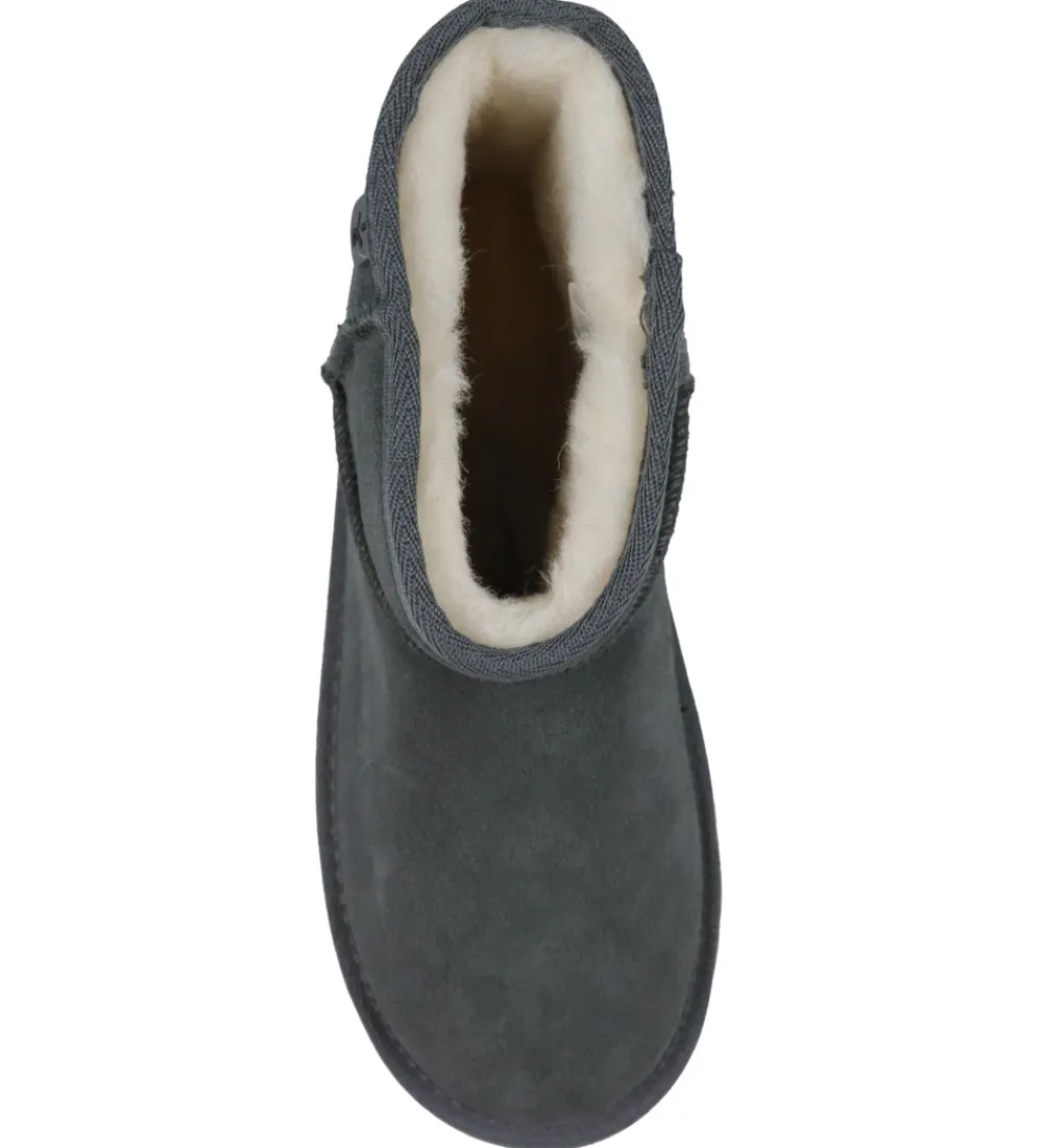 Bamsestøvler-EMU Australia Bamsestøvler - Wallaby Mini - Charcoal
