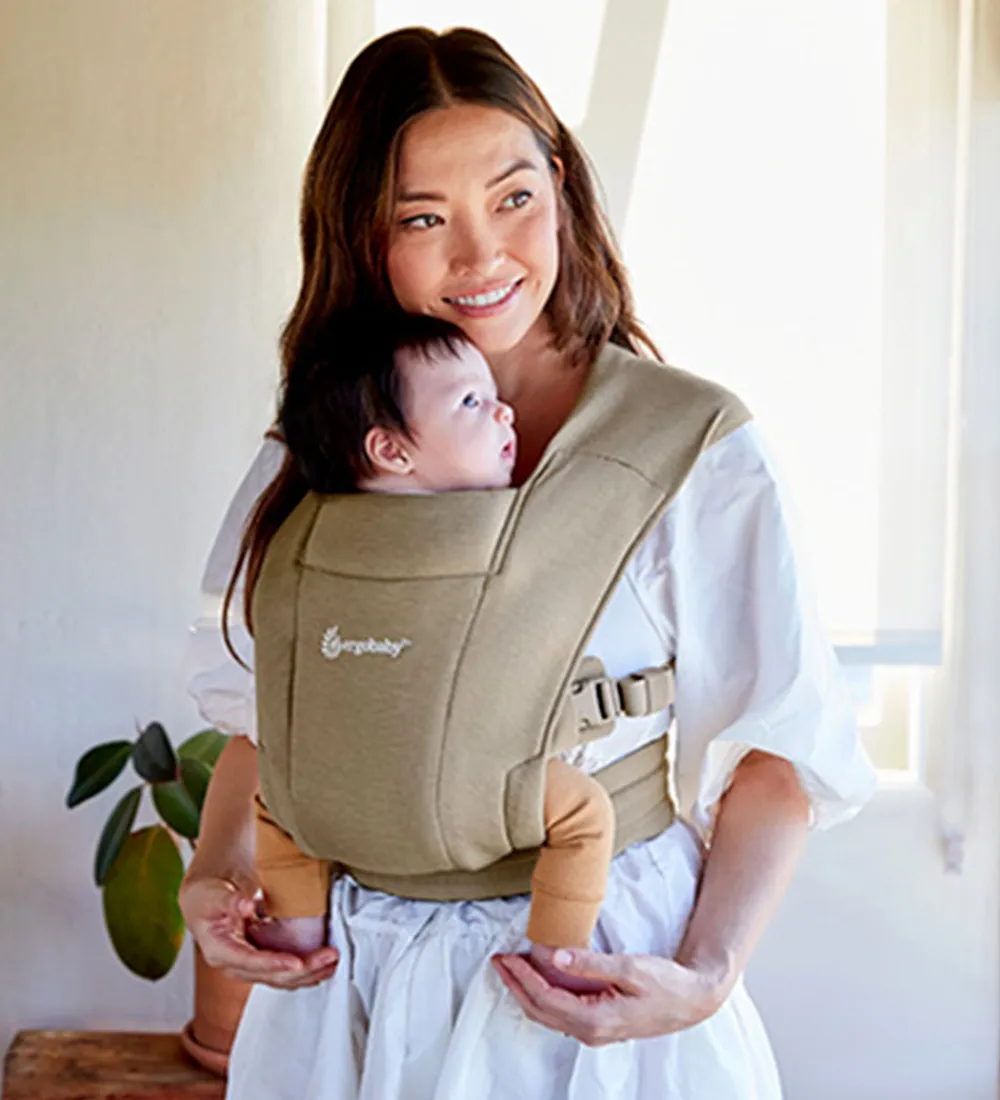 Bæreseler &Amp; Vikler-Ergobaby Bæresele - Embrace - Soft & Snug Knit - Olive
