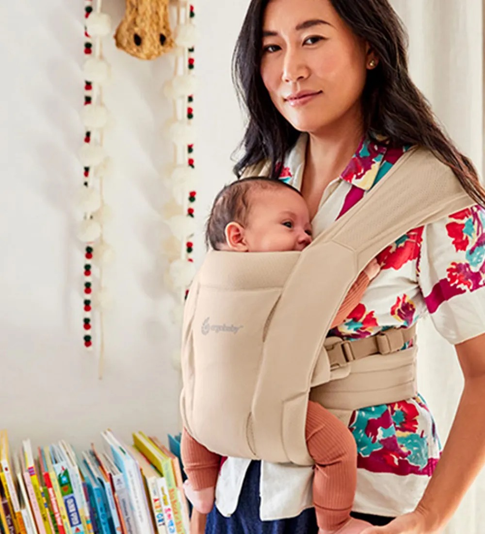 Bæreseler &Amp; Vikler-Ergobaby Bæresele - Embrace - Soft Air Mesh - Cream