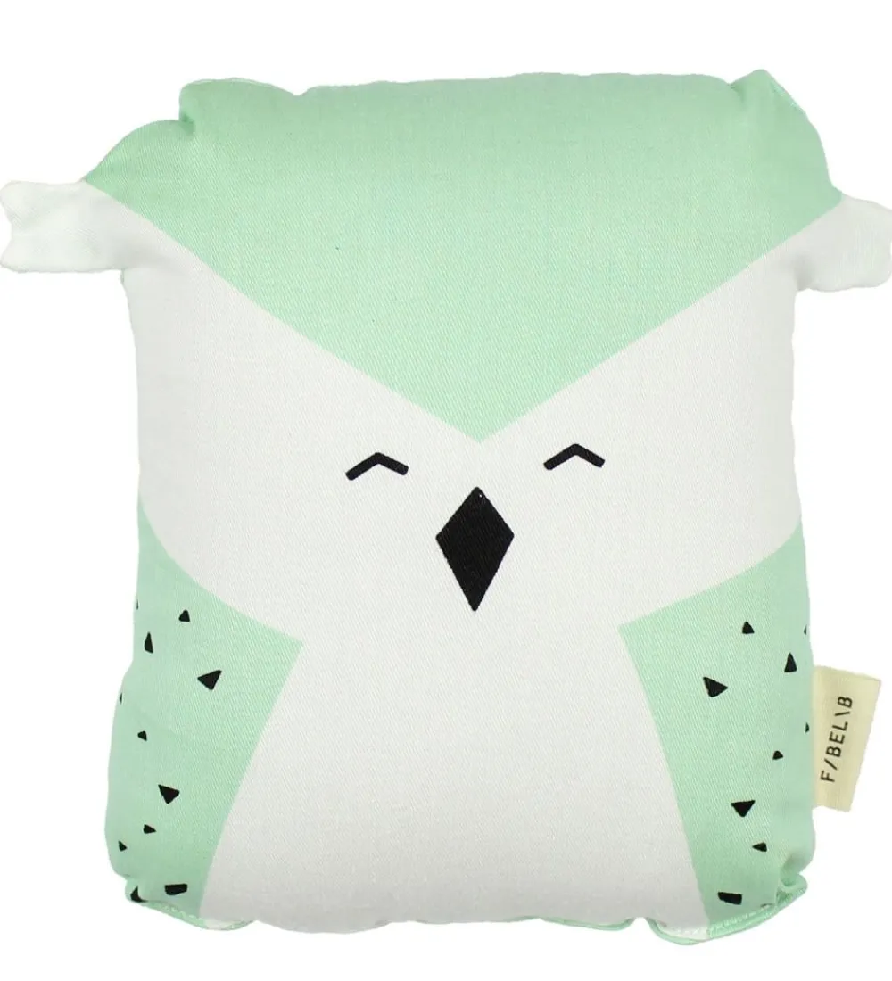 Pyntepuder-Fabelab Pude - 20x15 - Animal Friends - 20 cm - Turkis/Hvid m. U