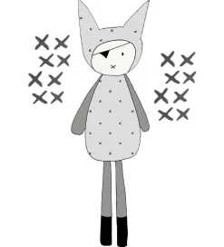 Fabelab Wallsticker*Wallstickers - Dreamy Friend Pirate - Grå m. Pirat